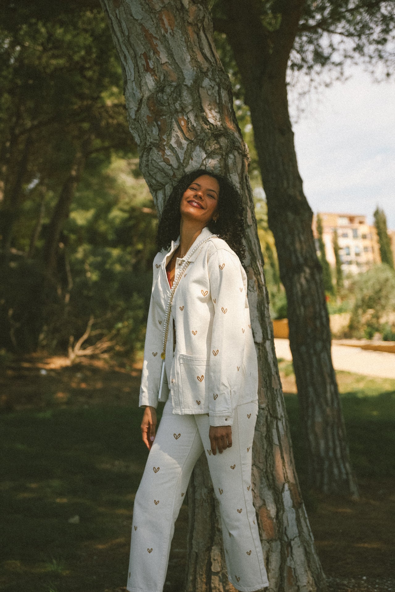 Veste en denim brodée - FAM