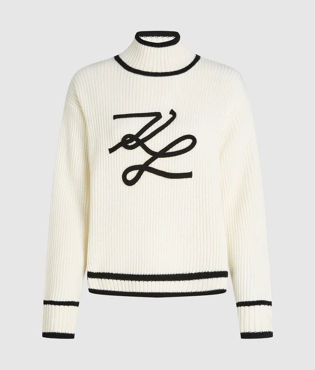 PULL AUTOGRAPH A COL ROULE - KARL LAGARFELD