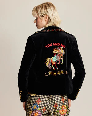 Veste en velours noir Daphné