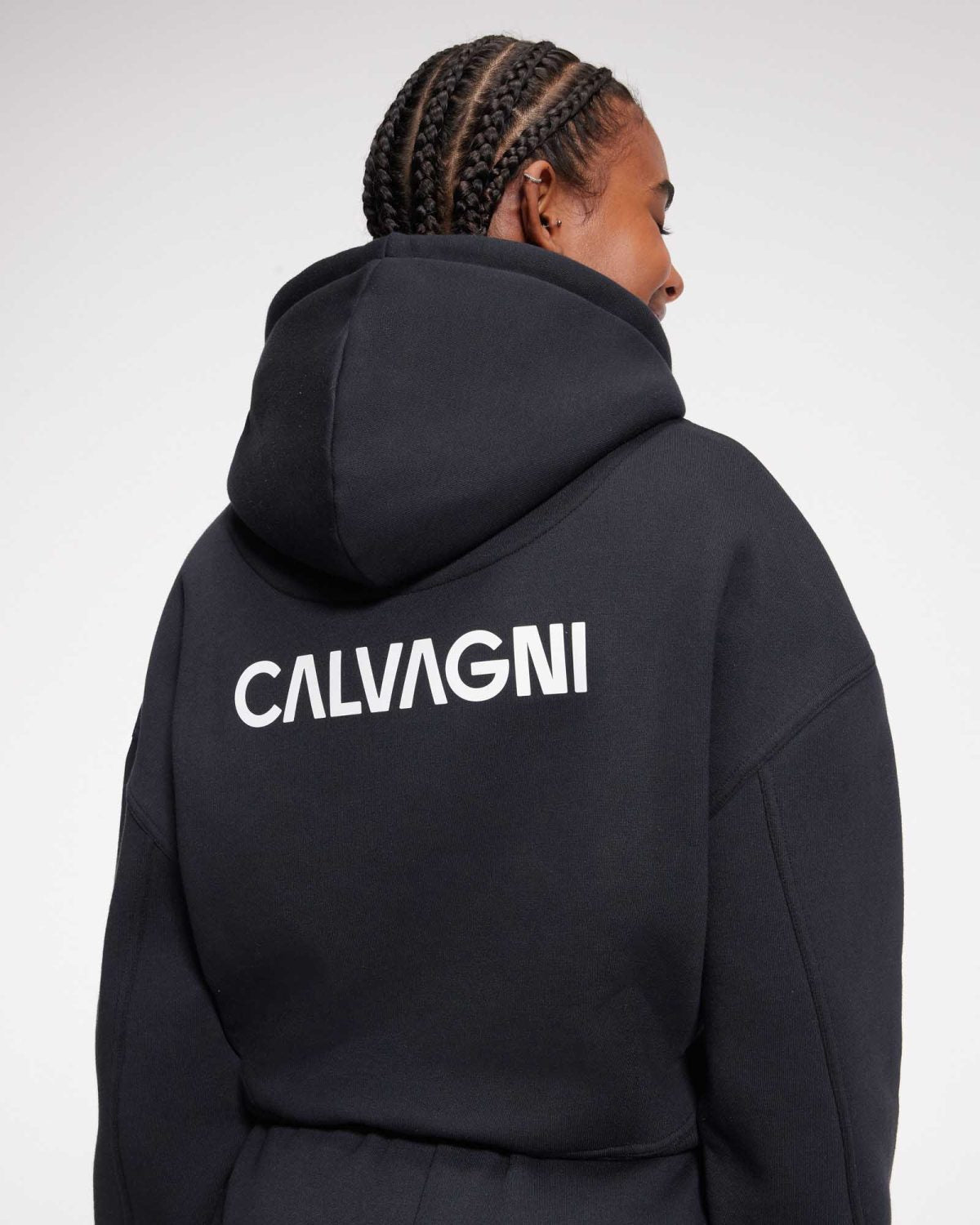 Easy cropped hoodie noir - CALVAGNI