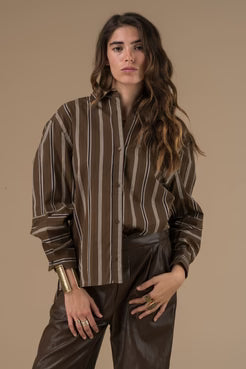 Chemise Daria Rayures Chocolat