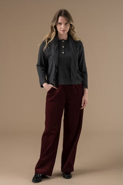 Pantalon Cleo velours côtelé esprit tailleur