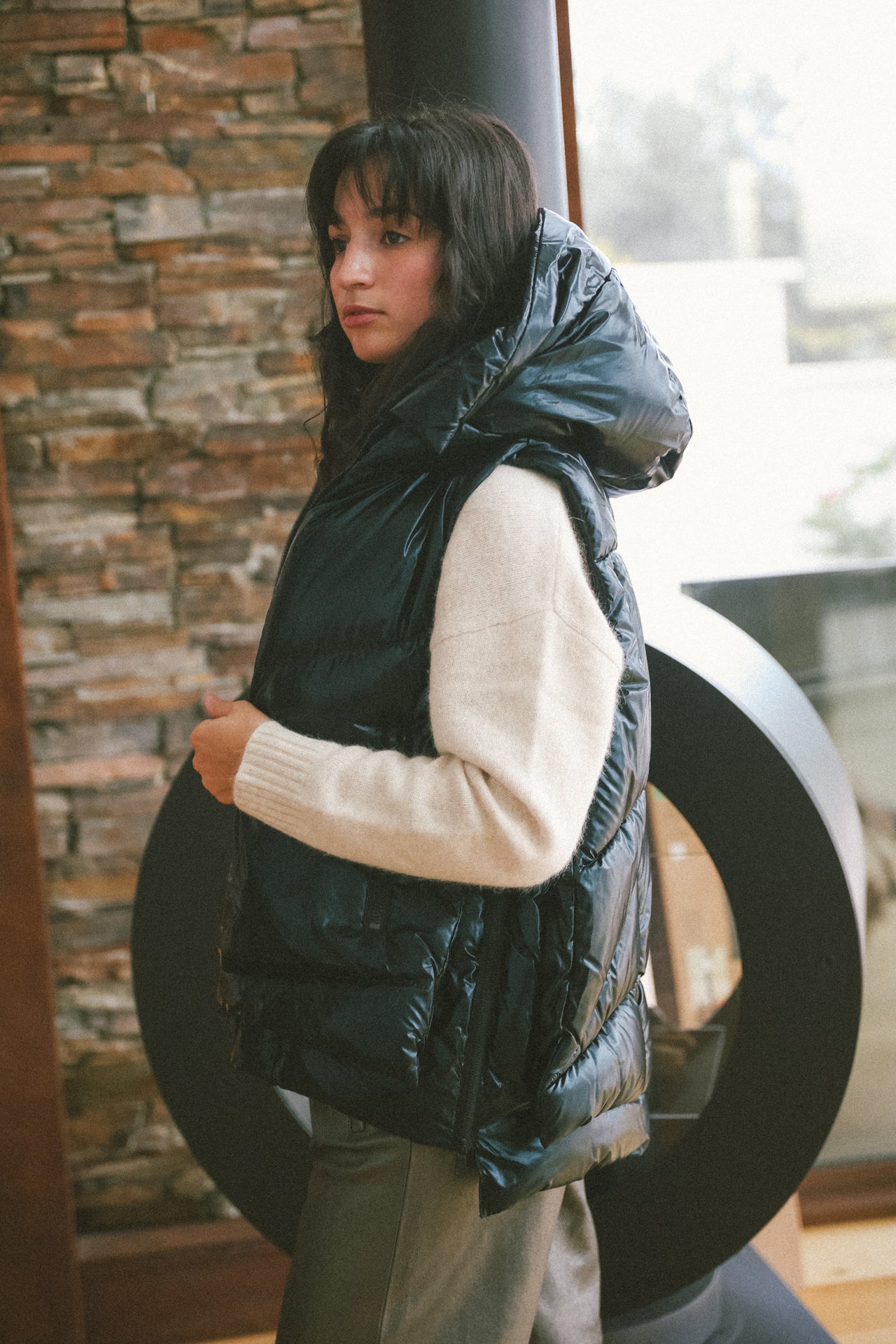 DOUDOUNE Gilet Dew Black Metallic - BLONDE N°8