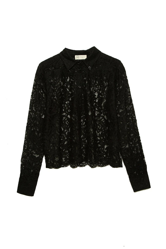 Chemise semi-transparente avec dentelle - BSB