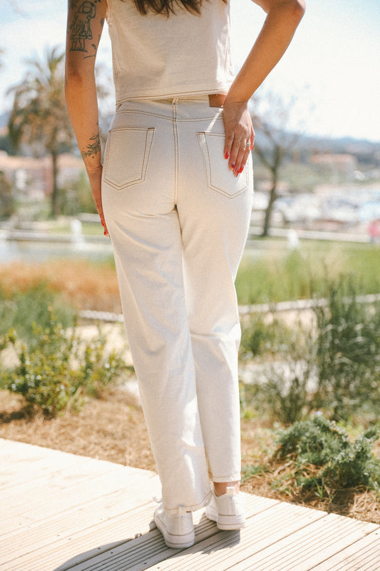 pantalon blanc en denim - RED  LEGENDS
