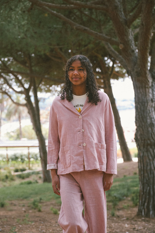 Veste oversize rose - OMER