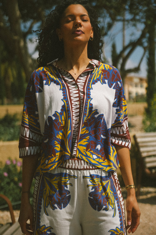 chemise courte à motif - BSB