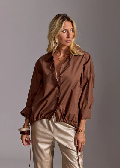CHEMISE EN POPELINE DIA MOKA -Lauren Vidal
