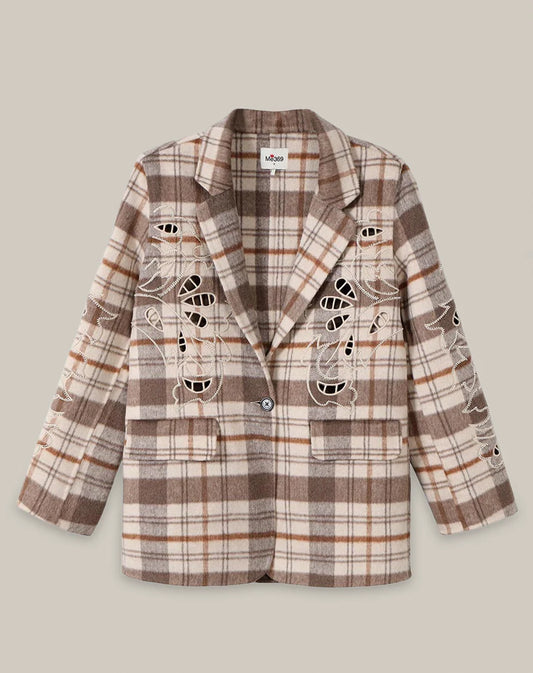 Veste en laine beige Kinsley