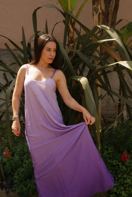 IMPREVU- ROBE  Milena Tie and dye mauve