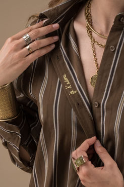 Chemise Daria Rayures Chocolat