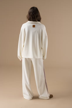 Pull Hugues en coton épais à col boutonné