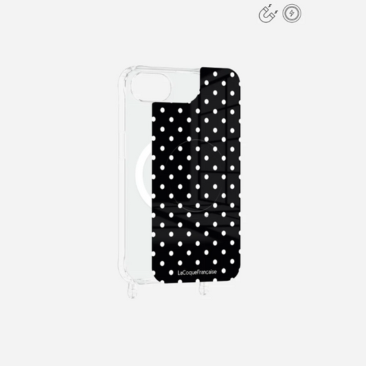PLAQUE MAGNETIQUE IMPRIMEE POIS BLANC
