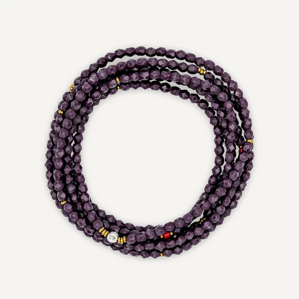 Collier bracelet - Anne violet - TETES BLONDES