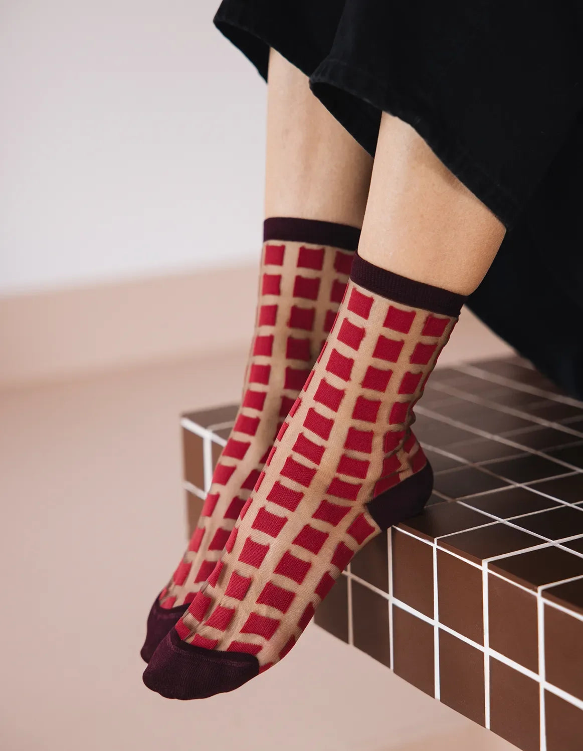 Chaussettes - Ginza cerise cerise - SAINT EUSTACHE