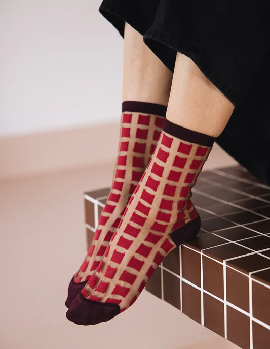 Chaussettes - Ginza cerise cerise - SAINT EUSTACHE