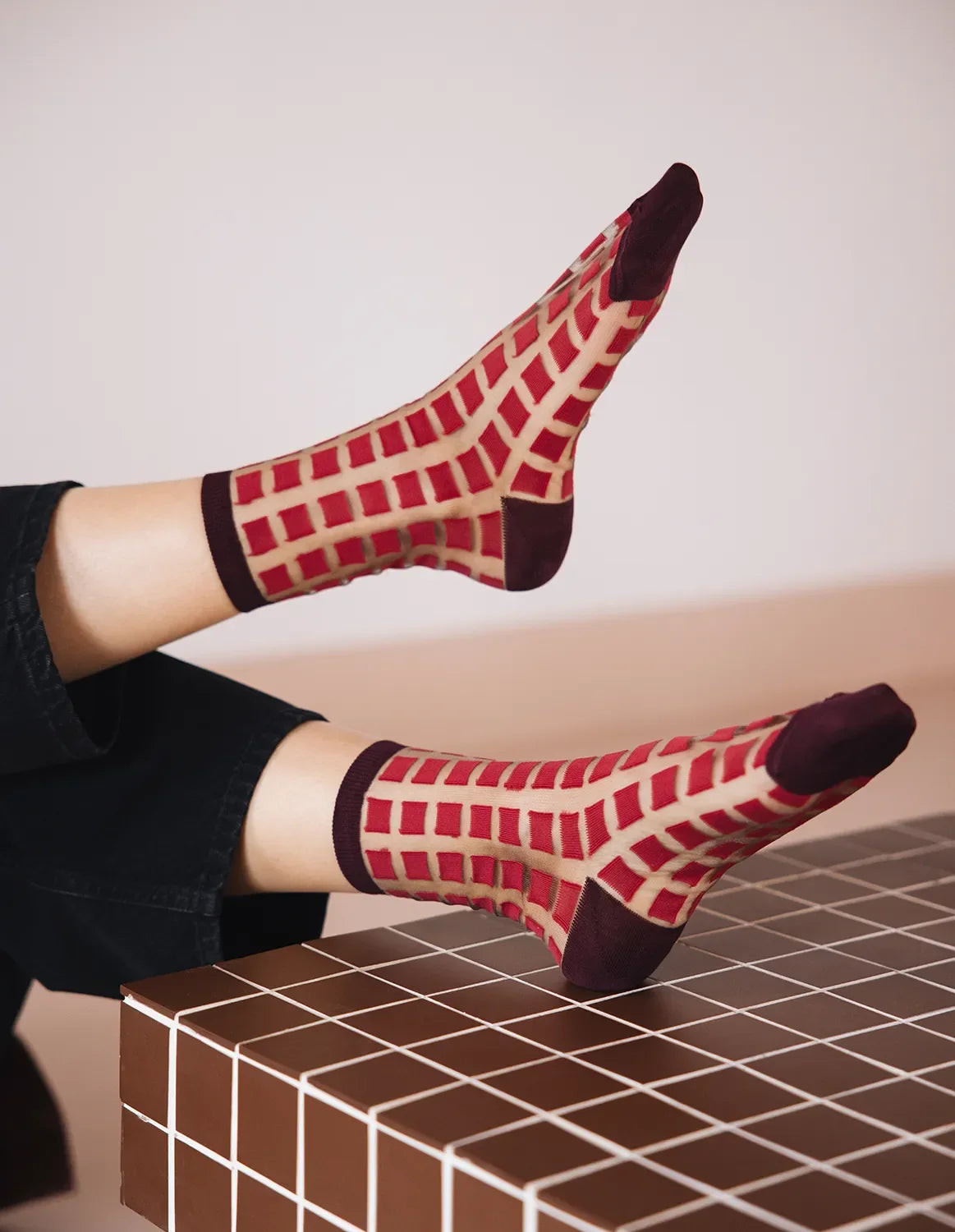 Chaussettes - Ginza cerise cerise - SAINT EUSTACHE