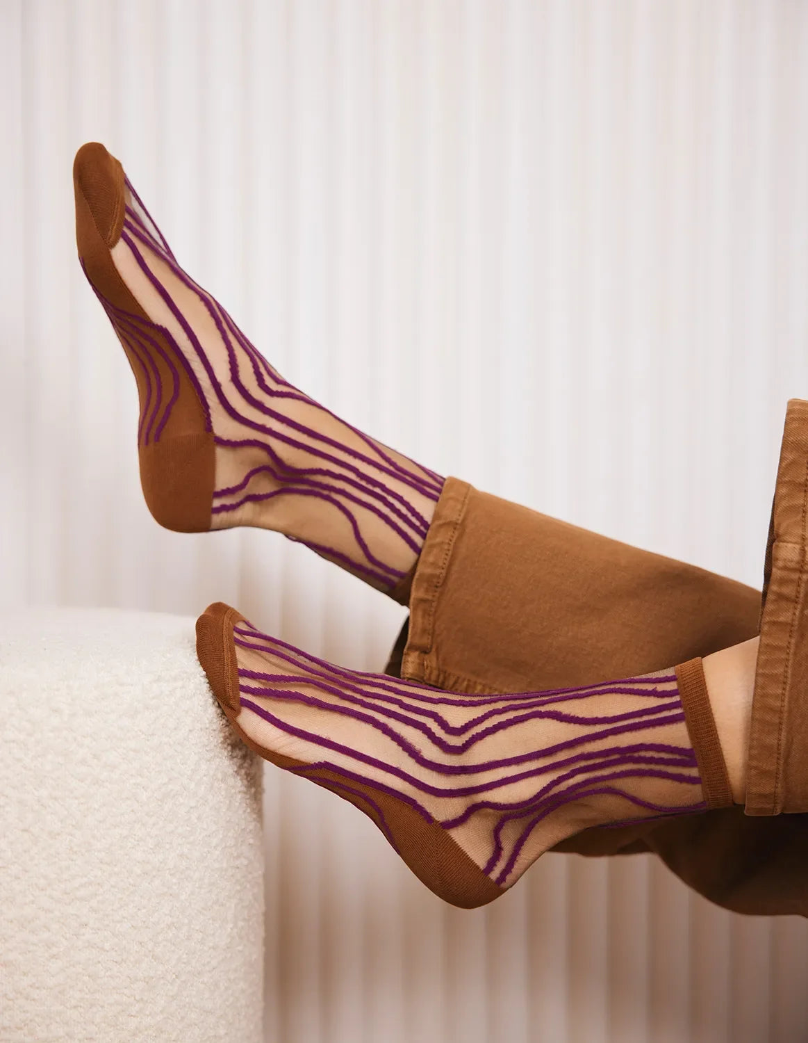Chaussettes - Superkilen prune prune - SAINT EUSTACHE