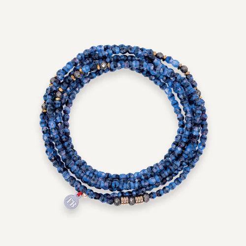GABRIELLE Denim Marbré - TÊTE BLONDE