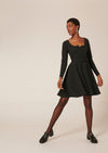 Robe Ruoka noire en toile stretch - TARA JARMON